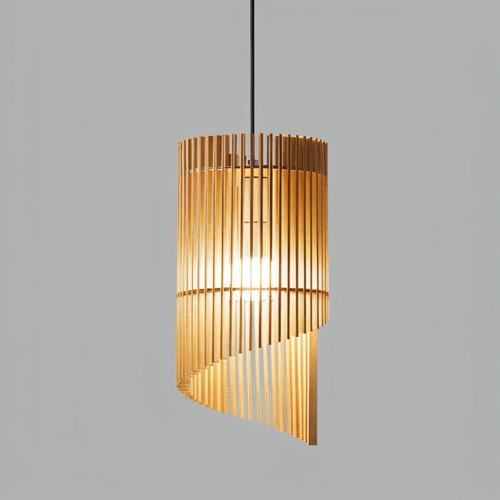 Suspension cylindrique design élégante, pour un éclairage d'ambiance chaleureux dans tout intérieur moderne.
