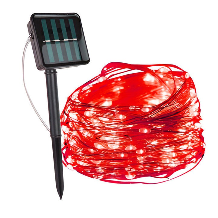 Lumières LED solaires étanches pour jardin, guirlande décorative longue durée et économique.