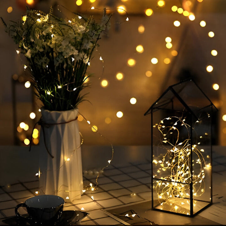 Guirlande solaire LED pour jardin, transforme votre espace en un havre de paix lumineux.
