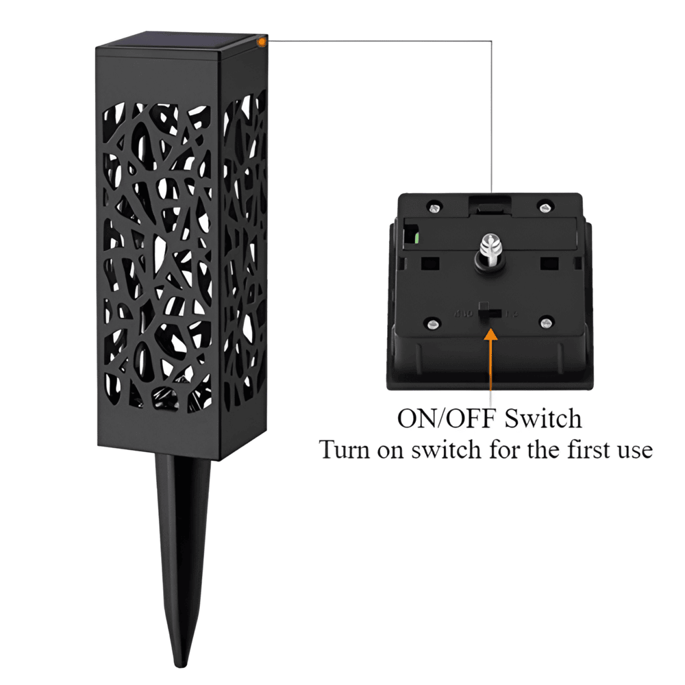 Lampe solaire LED extérieur en acier inoxydable, étanche et sans fil pour allée.