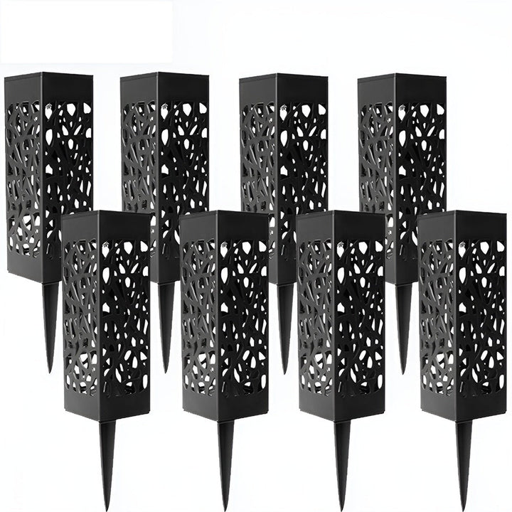 Lampe solaire en acier inoxydable, éclairage LED pour jardin, allée et décoration extérieure.