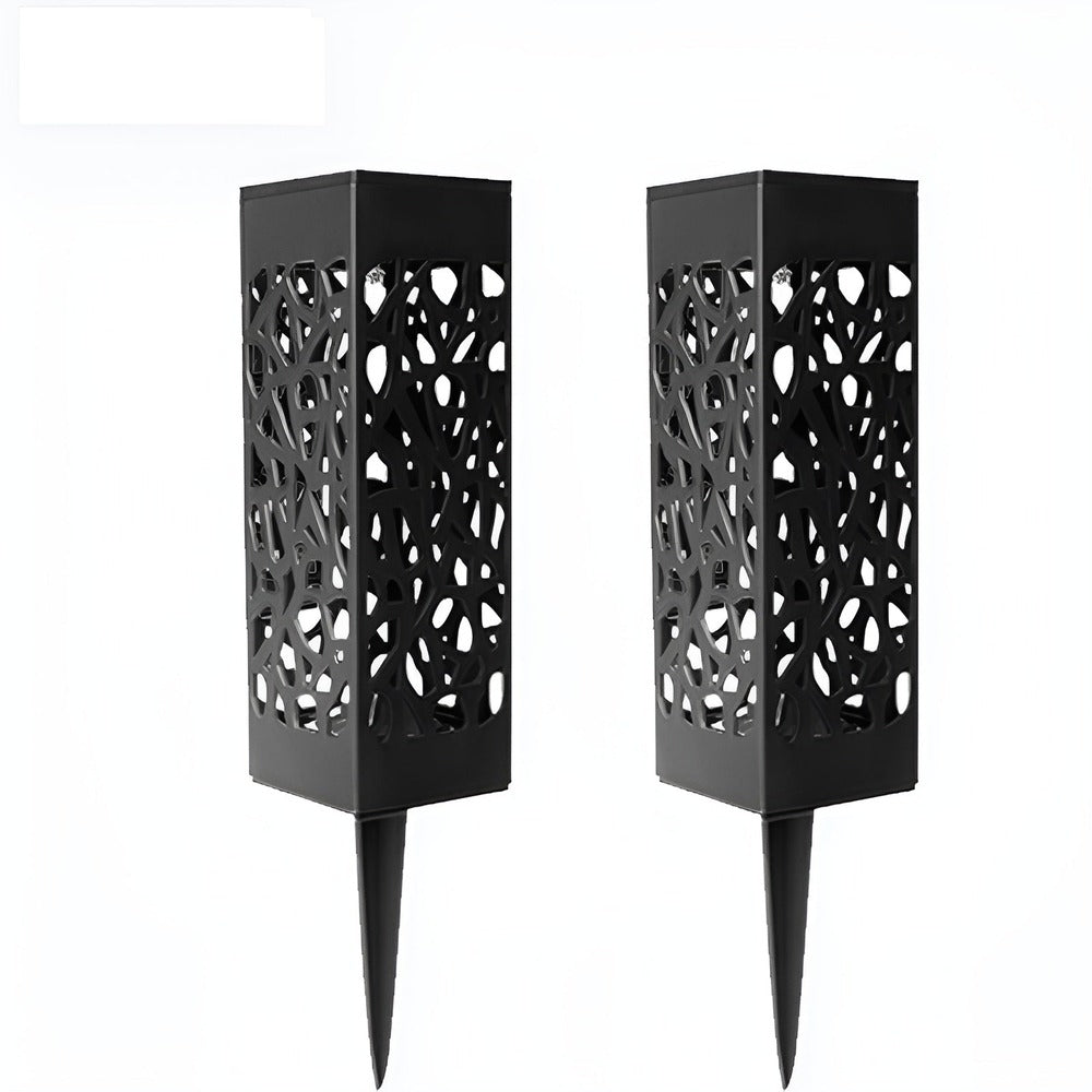 Lampe solaire de jardin en acier inoxydable, éclairage LED sans fil et résistant à l'eau.