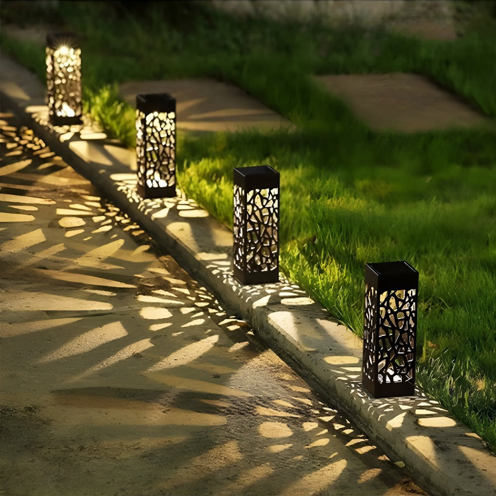 Lampes solaires de jardin en acier inoxydable, éclairage LED sans fil pour votre extérieur.