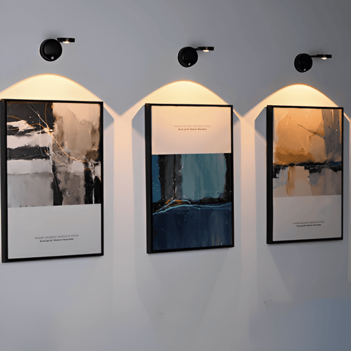 Lampe murale LED sans fil avec détecteur de mouvement, idéale pour éclairage intérieur intelligent.