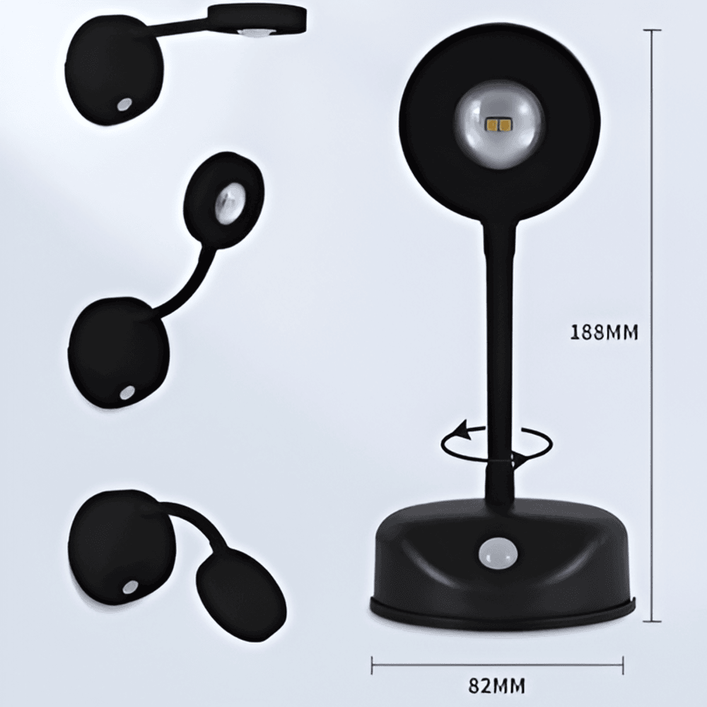 Lampe LED murale sans fil, détection de mouvement, parfait pour éclairage d'appoint et sécurité.