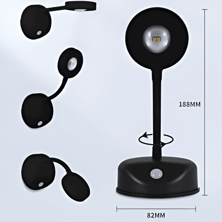 Lampe LED murale sans fil, détection de mouvement, parfait pour éclairage d'appoint et sécurité.