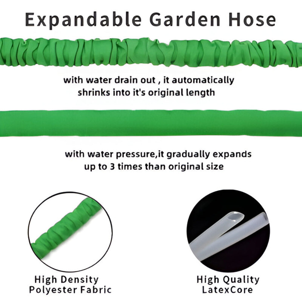Jardinage pratique: tuyau de jardin flexible, léger et compact, pour un arrosage aisé.