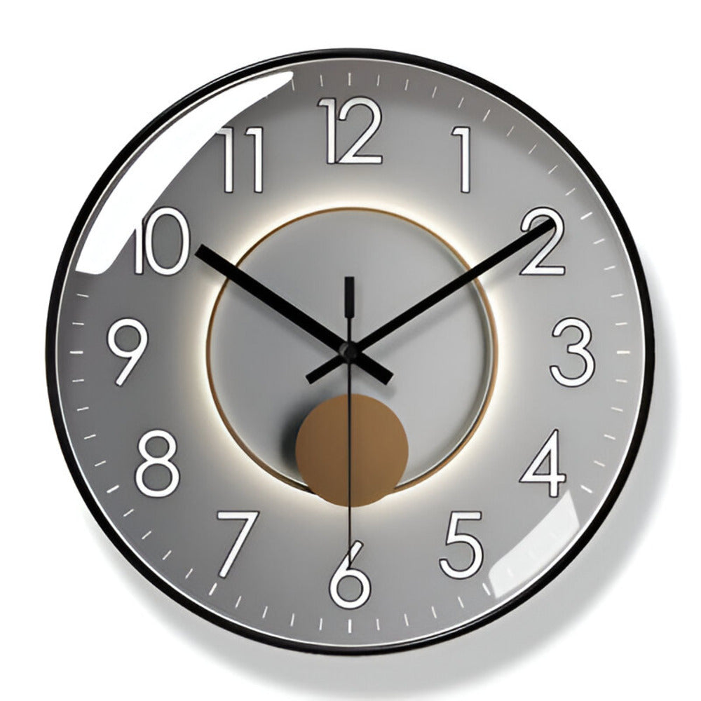 Horloge murale moderne et élégante, style scandinave intemporel, idéale pour salon, cuisine ou bureau.