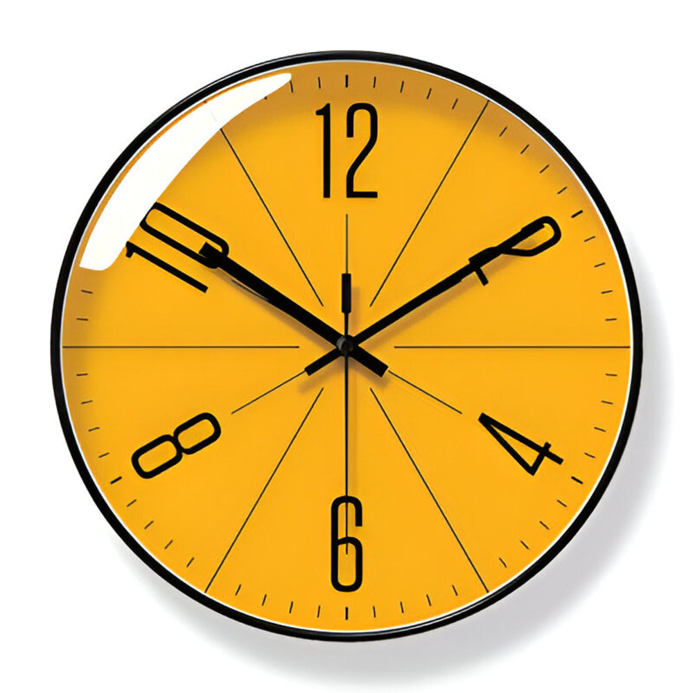 Horloge murale scandinave ronde, design moderne et minimaliste, élégante pour tout intérieur.