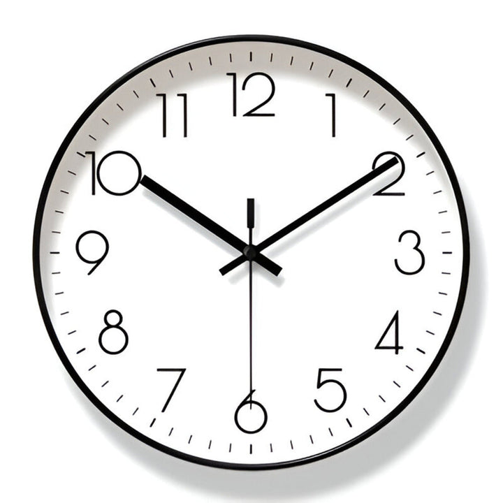 Horloge murale à quartz silencieuse, design scandinave contemporain, embellit votre espace.