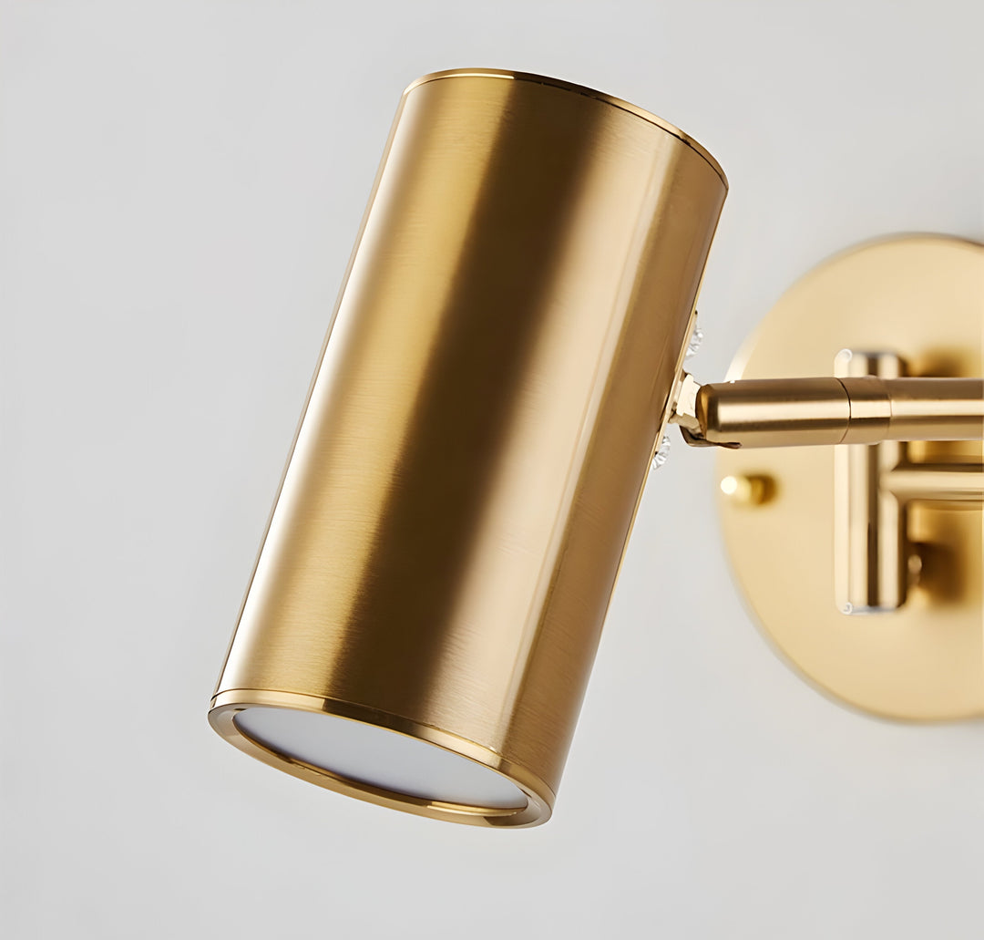 Élégante applique murale LED or et noir, avec lumière réglable pour votre chambre.