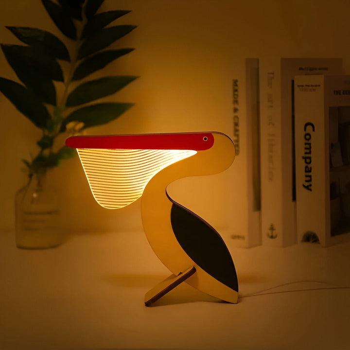 Décoration lumineuse pour enfants: lampe chevet animaux en bois & acrylique, éclairage doux et sécurisé LED.