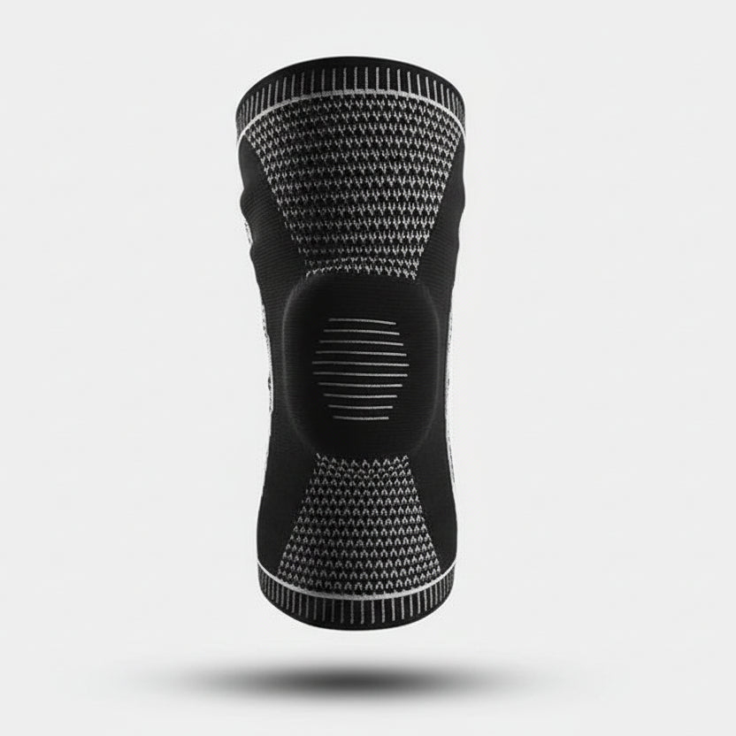 Manchon de compression genou respirant pour articulation, soulagement douleur et bien-être. Parfait récupération et sport.
