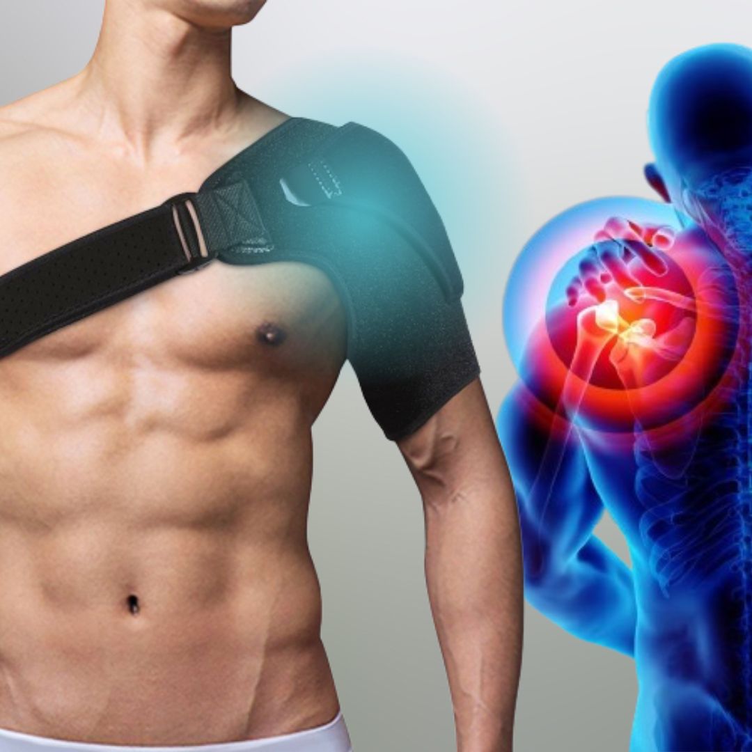 Support d'épaule orthopédique COMFORTLIFT. Entièrement ajustable pour un confort personnalisé et un soutien.