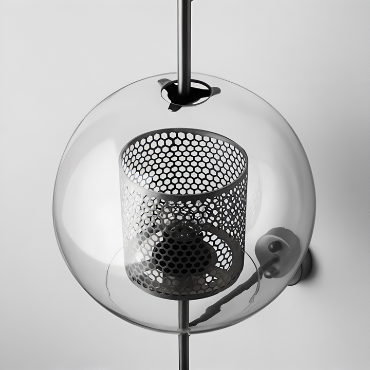 Applique murale LED Hexara vintage, design ruche, luminaire intérieur économe en énergie.