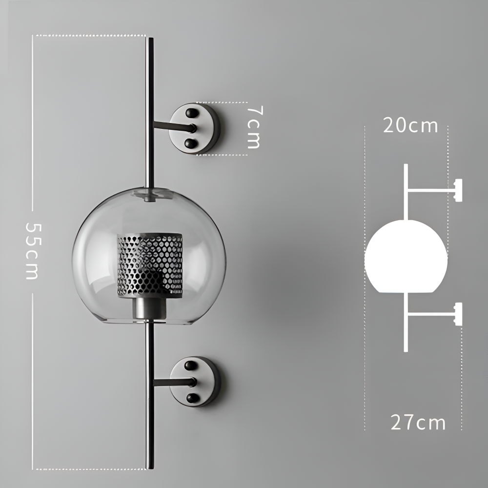 Applique murale LED Hexara en finition argent, design ruche, éclairage doux vintage.