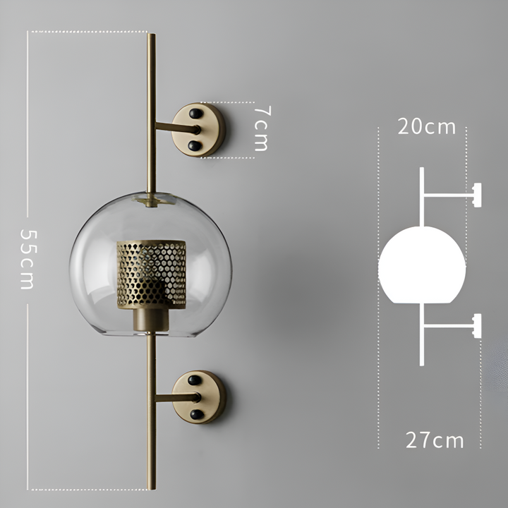 Luminaire design mural LED Hexara vintage, design ruche, parfait pour toute maison.