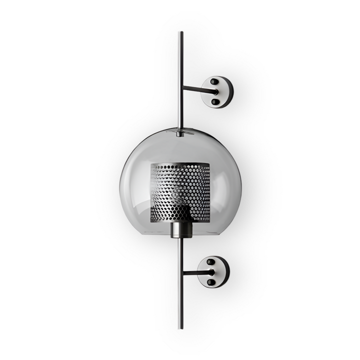 Lampe murale LED Hexara vintage, motif nid d'abeille, luminaire intérieur stylé laiton.