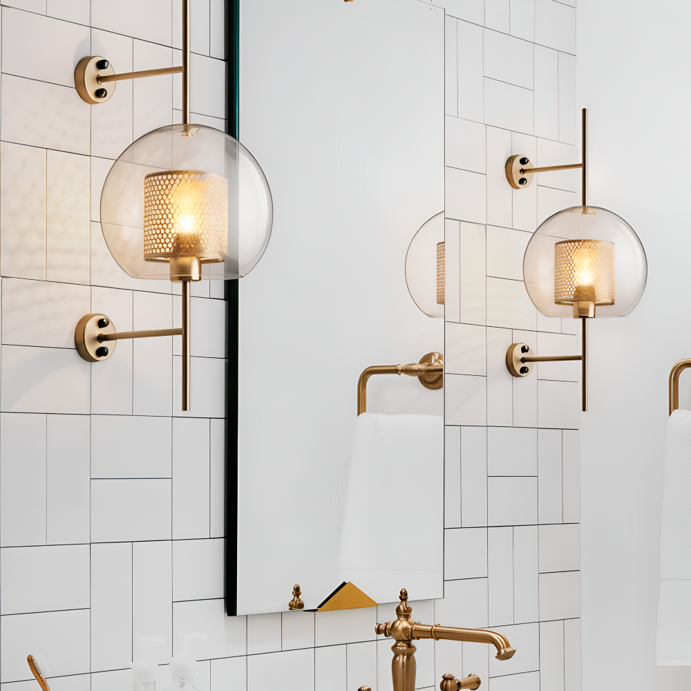 Applique murale LED Hexara, motif ruche géométrique vintage, lumière douce décorative.