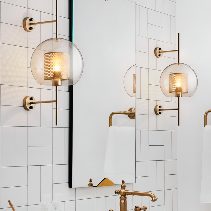 Applique murale LED Hexara, motif ruche géométrique vintage, lumière douce décorative.
