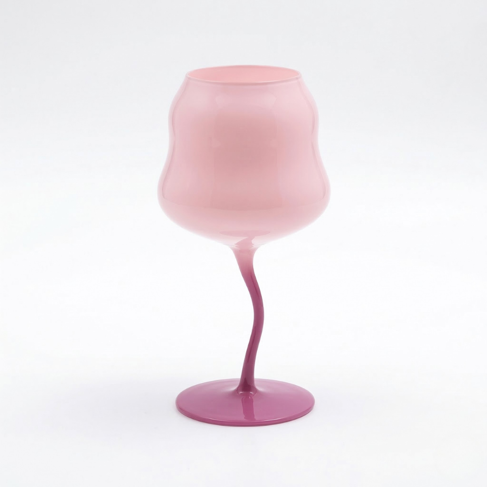 Verre à vin élégant, forme irrégulière. Cadeau original et accessoire de bar design 473 ml pour dégustation.