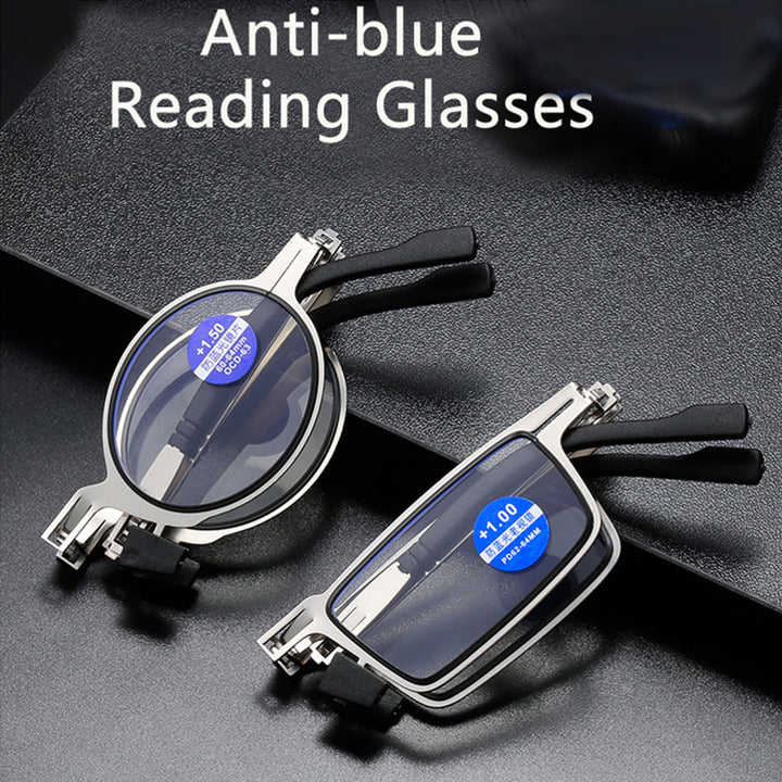 Lunettes de lecture compactes pliables en titane durable, style unisexe, idéal pour la lecture en déplacement.