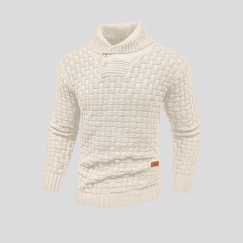 Mode homme: pull tricoté thermique. Un essentiel chaud et élégant pour vos tenues d'hiver et d'automne.