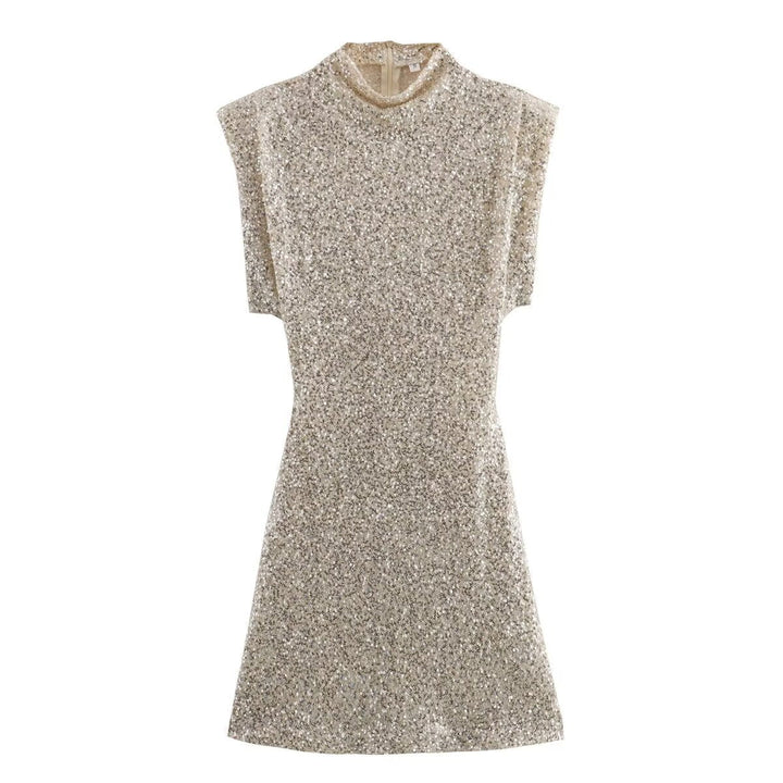 Robe femme élégante et pailletée, une option de mode festive confortable pour vos célébrations.
