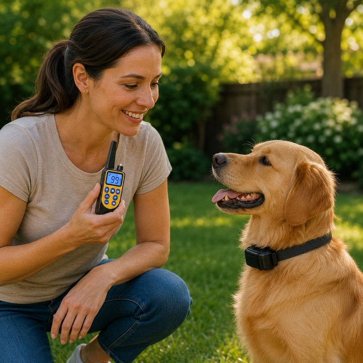 Collier de dressage à vibrations pour chien. Solution douce et efficace pour l'éducation et le rappel.