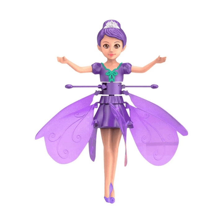 Fée volante FlutterFly avec lumières LED, rechargeable USB, capteur de mouvement, pour enfants.