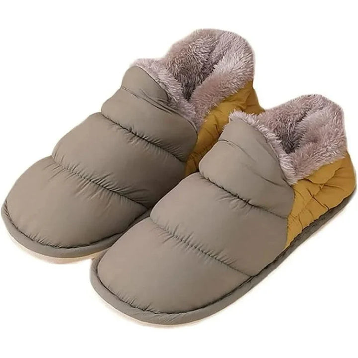 Pantoufles d'hiver unisexe en peluche, douillettes et chaudes pour la maison, confort optimal.