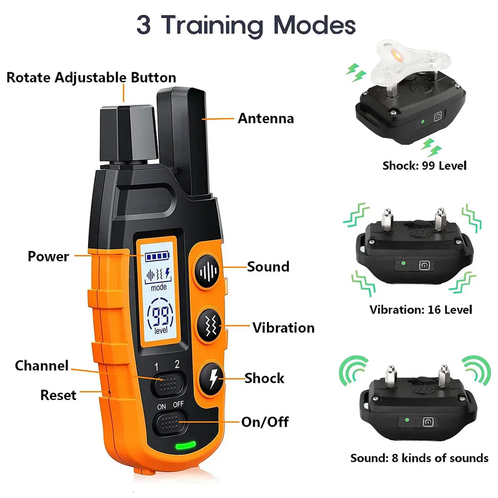 Collier d'entraînement éducatif pour chien, étanche et longue portée. Idéal pour le sport canin.
