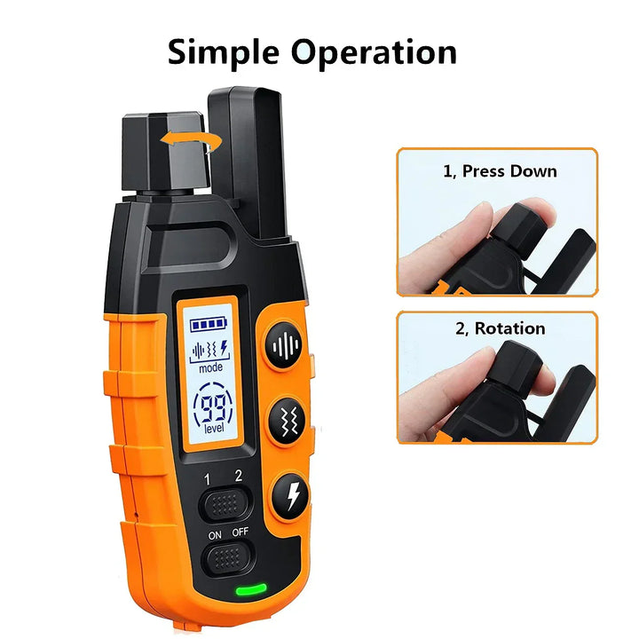 Accessoire chien: collier de contrôle et communication canine étanche, rechargeable pour dressage.
