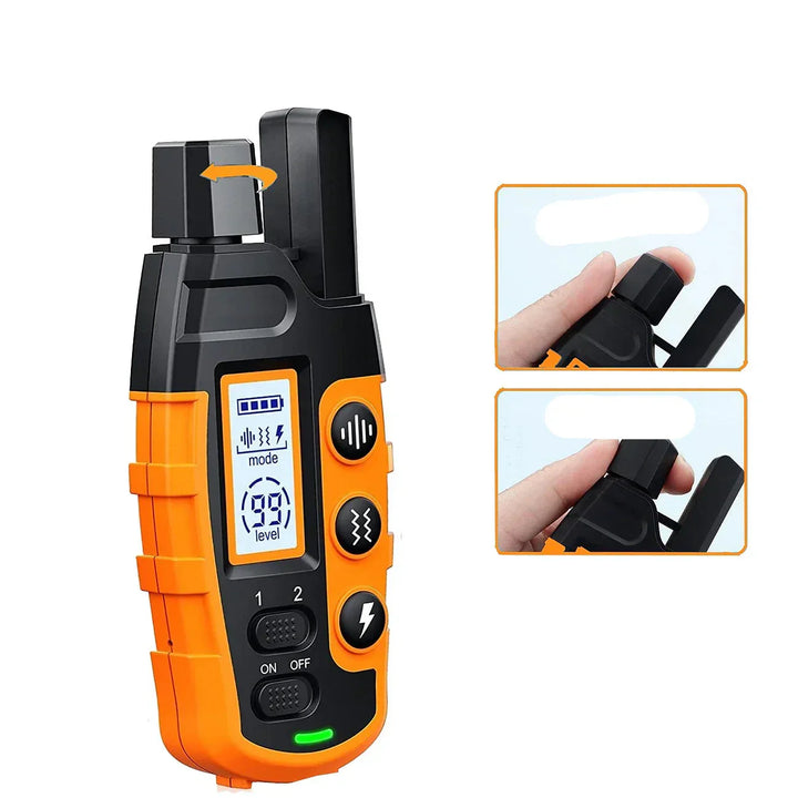Dressage chien efficace avec collier étanche et télécommande 1000m pour comportement canin optimal.