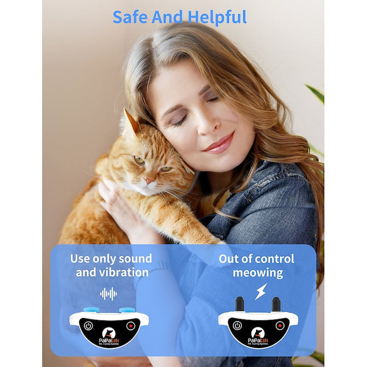Collier d'entraînement sécurisé et confortable pour chat, corrigeant les comportements indésirables efficacement.