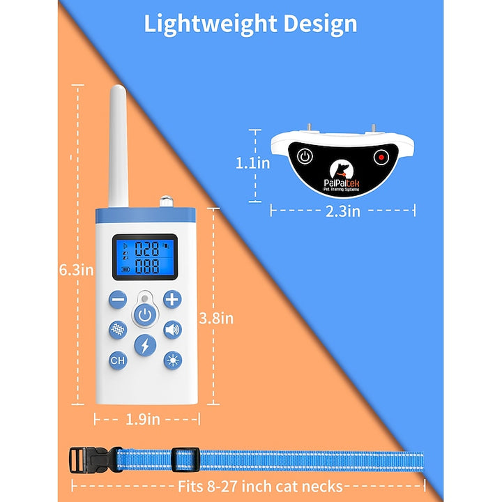 Télécommande intuitive pour collier de dressage de chat, facilitant l'entraînement et l'anti-miaulements.