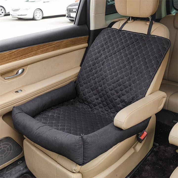 Housse de siège auto imperméable pour chien, protection de banquette arrière, idéale pour voyage et propreté.