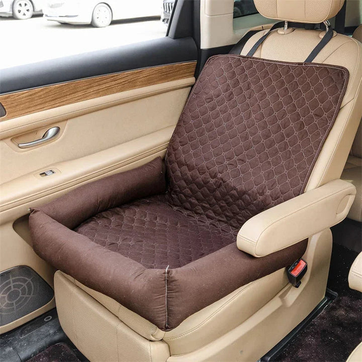 Accessoire voiture pour chien, housse de siège auto imperméable avec lit de voyage intégré, confort optimal.