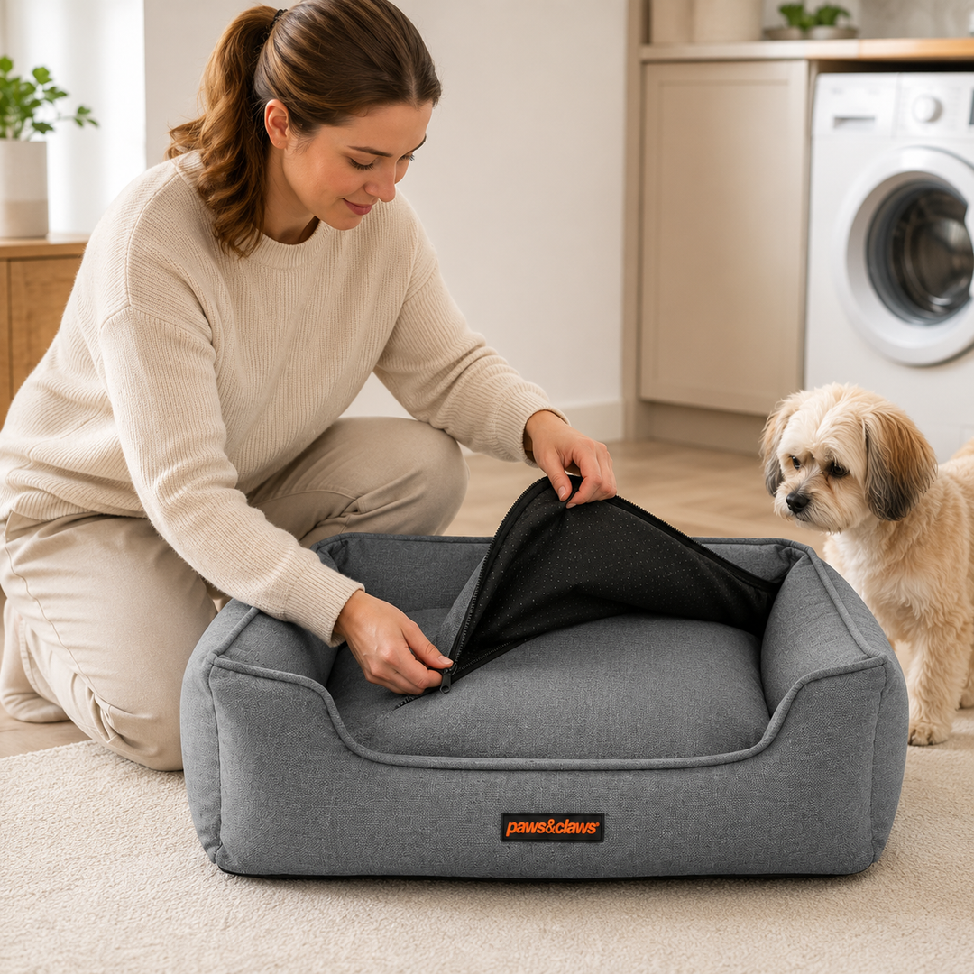 Lit orthopédique moelleux pour chien, combinant douceur et soutien articulaire ciblé grâce à sa mousse mémoire.