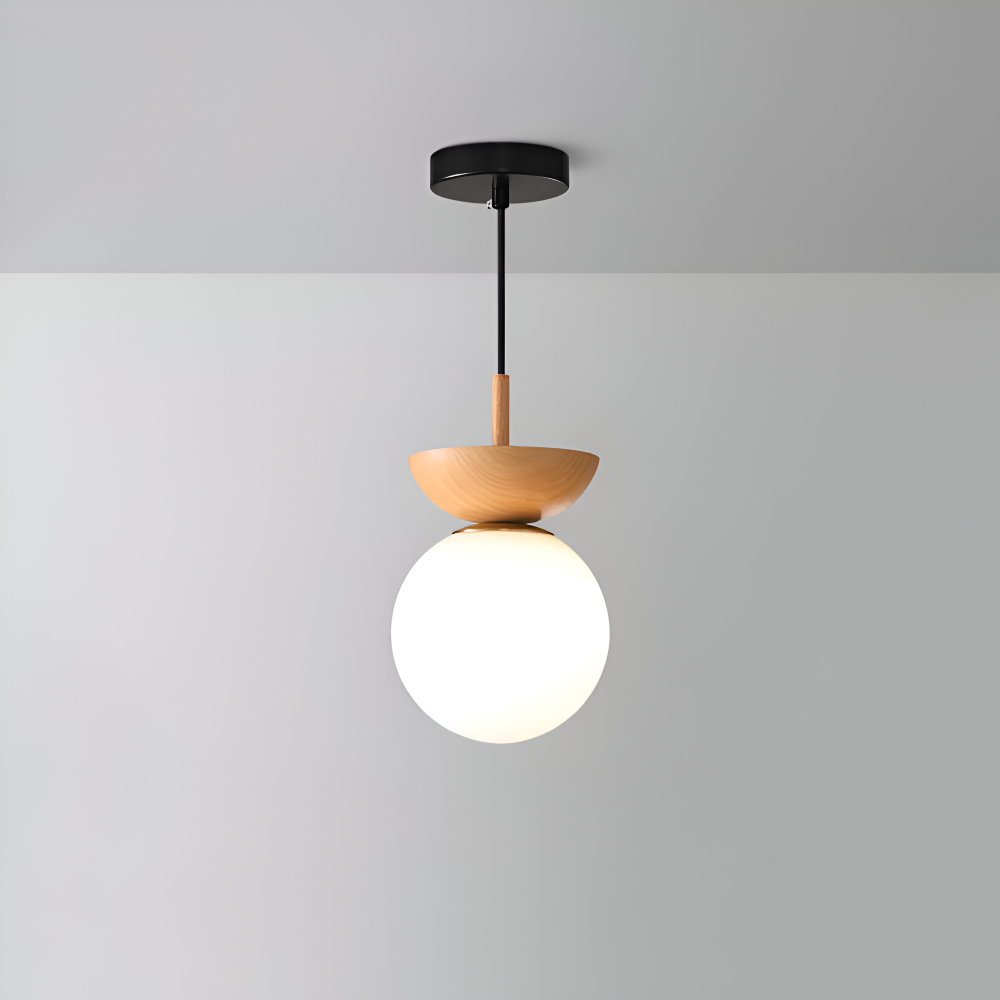 Luminaire suspendu Perle LED, style moderne japonais, plafonnier économie d'énergie.