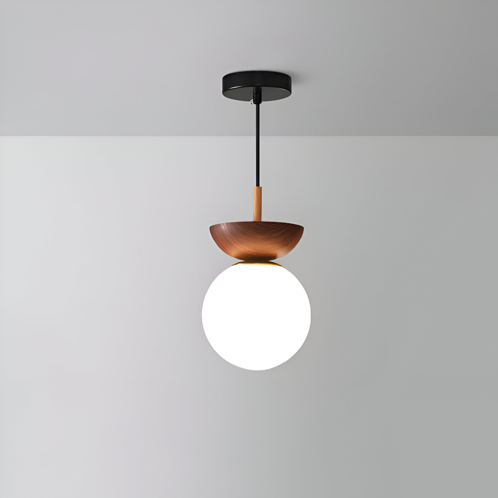 Lustre LED Perle, lampe de plafond japonaise, éclairage intérieur design et élégant.