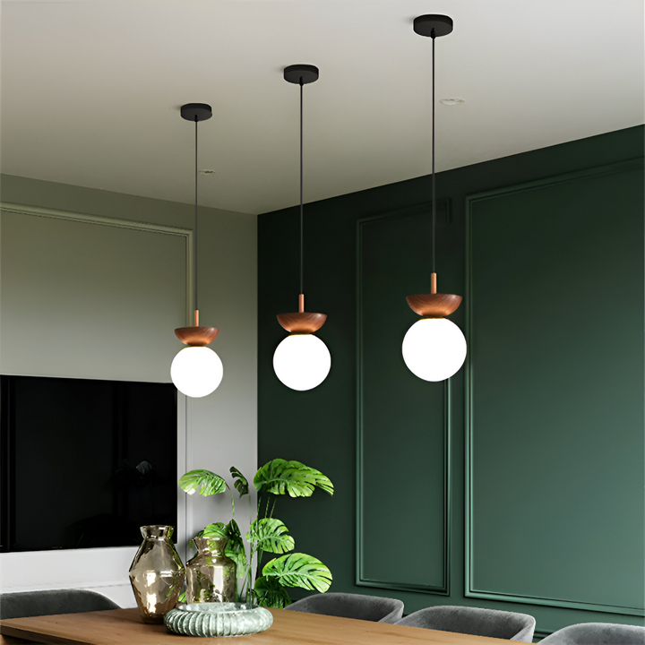 Plafonnier LED Perle, suspension moderne japonaise, économie d'énergie, déco intérieure.