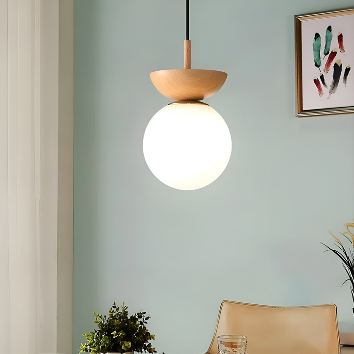 Suspension LED Perle, design moderne japonais, luminaire pour éclairage intérieur stylé.
