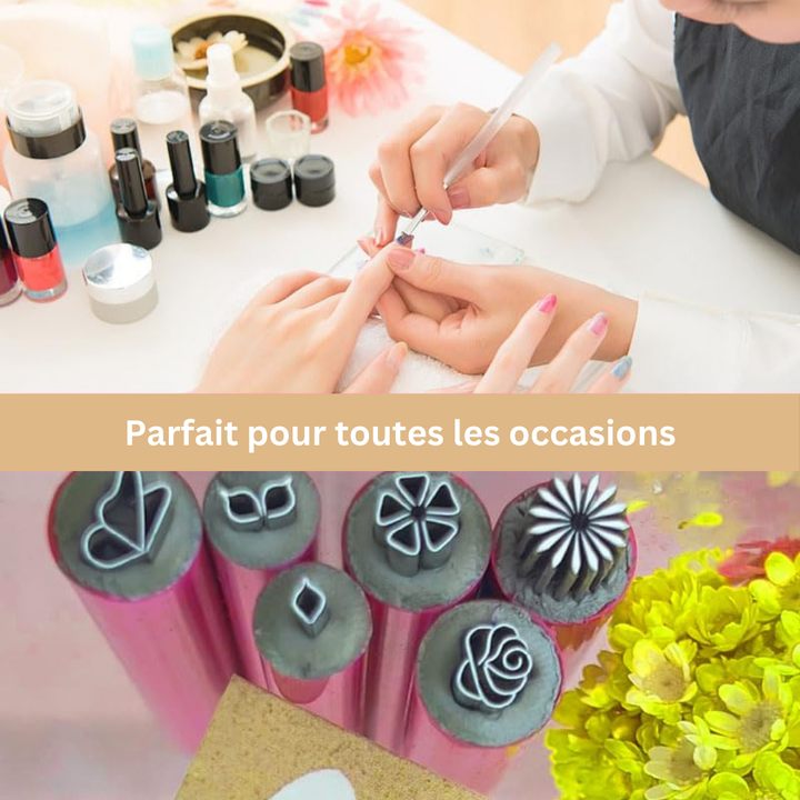 Kit manucure DIY pour décoration ongles, outils précis pour un nail art professionnel à la maison, stylo nailart.
