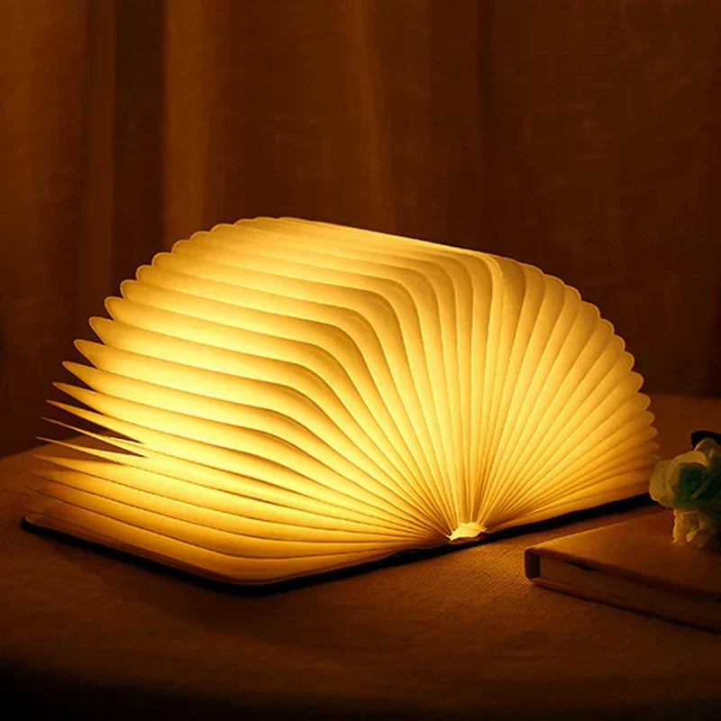 Lampe de lecture StoryGlow, pliable en forme de livre, lumière LED chaude, sans fil, parfaite pour l'ambiance.