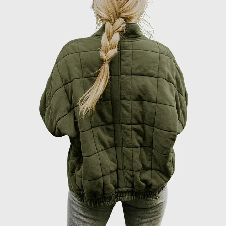 Veste matelassée femmes, confort et légèreté, col montant, idéale extérieur printemps-automne.