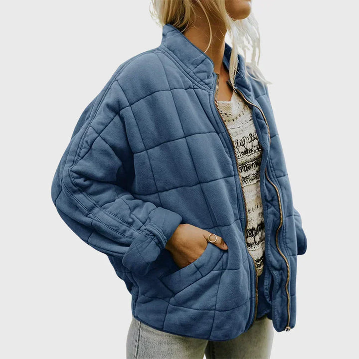 Veste matelassée légère femmes, parfaite pour extérieur, style polyvalent printemps-automne.