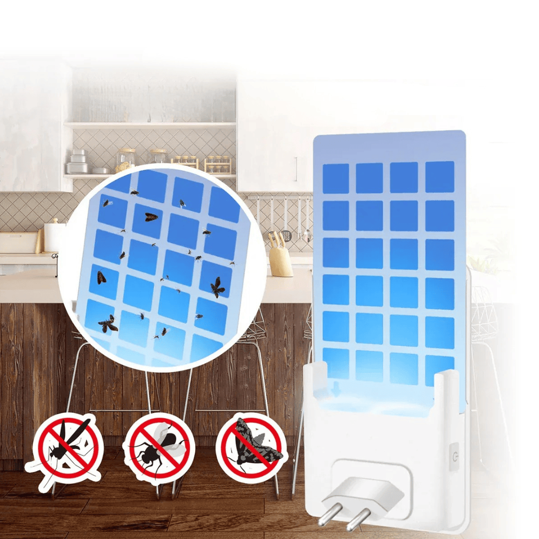 Appareil anti-moustique silencieux avec lumière UV LED, idéal pour une maison saine et sans piqûres.