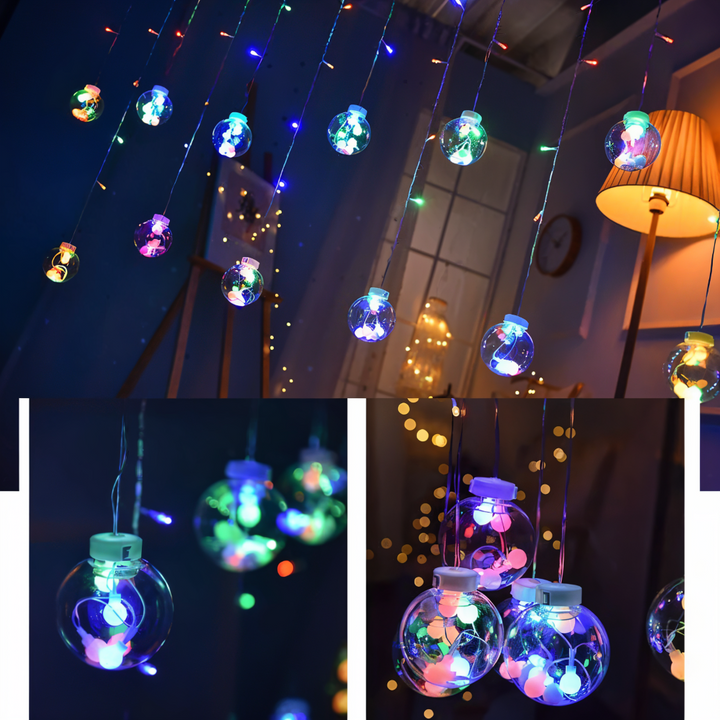 Guirlande solaire LED flocon de neige pour jardin. Éclairage féerique et étanche, idéal fête.