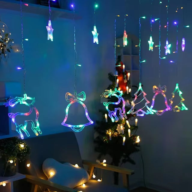 Décoration de jardin solaire LED, flocons de neige lumineux. Ambiance chaleureuse et étanche.